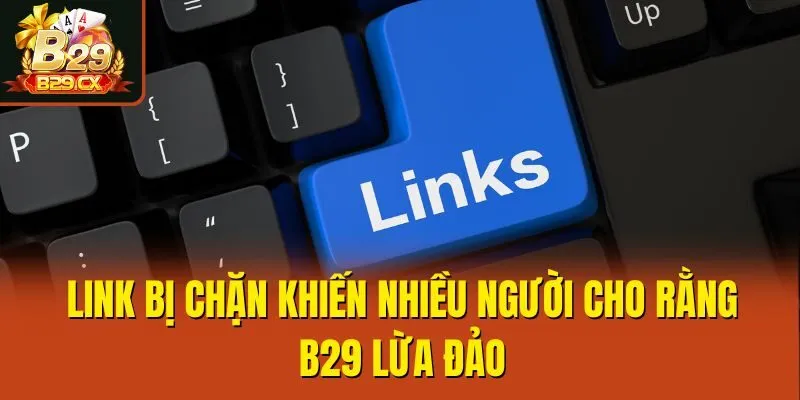 Link bị chặn khiến nhiều người cho rằng B29 lừa đảo