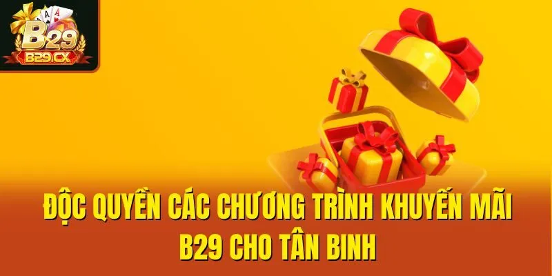 Độc quyền các chương trình khuyến mãi B29 cho tân binh